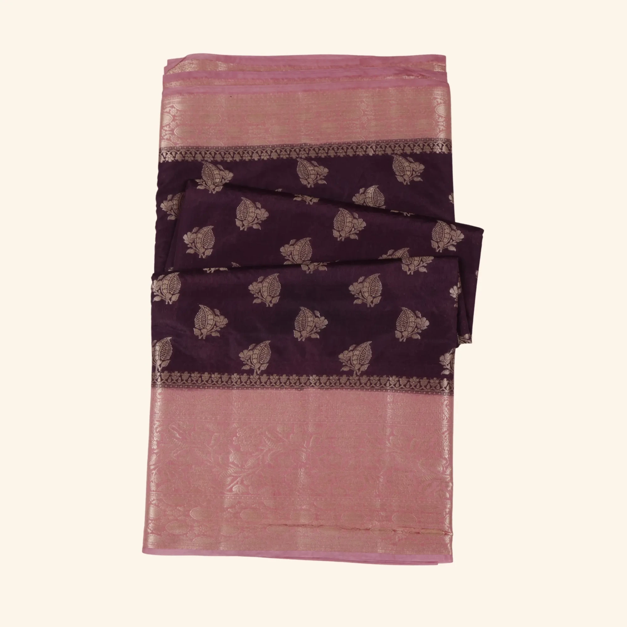 Wine & Dusty Rose Zari Woven Silk Saree (1) Wine & Dusty Rose Zari Woven Silk Saree (1)