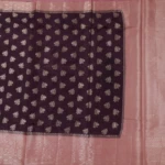 Wine & Dusty Rose Zari Woven Silk Saree (3)