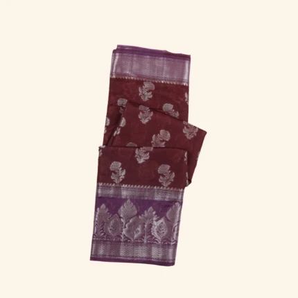 wine Fancy Saree (1)