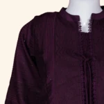 Wine Layered Long Frock (4)