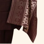 Wine Vichithra Silk Kurti Set (4)